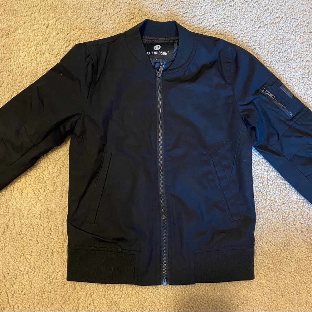 BEAU HUDSON Kids Black Bomber Jacket